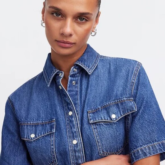 Oversized Mini Shirtdress - Picture 5 of 6